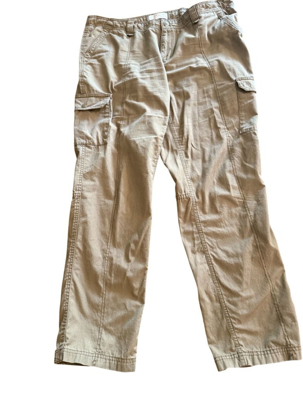 Eddie Bauer Womens Ripstop Cargo Pants Light Brown Size 18 Durable Lightweight